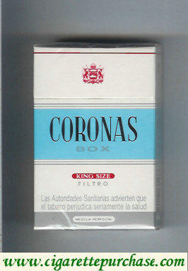 Coronas box king size filtro cigarettes